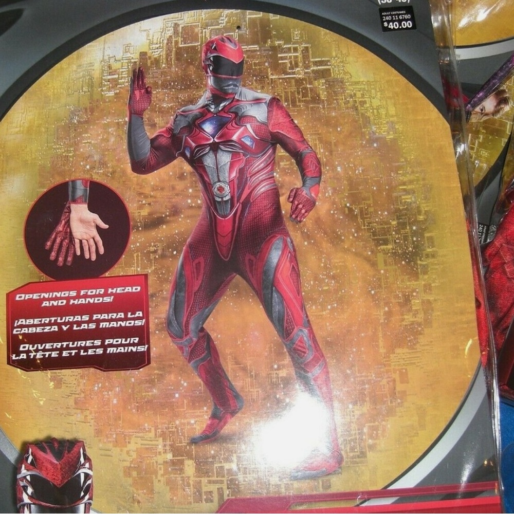Power Ranger Red and Silver Costume